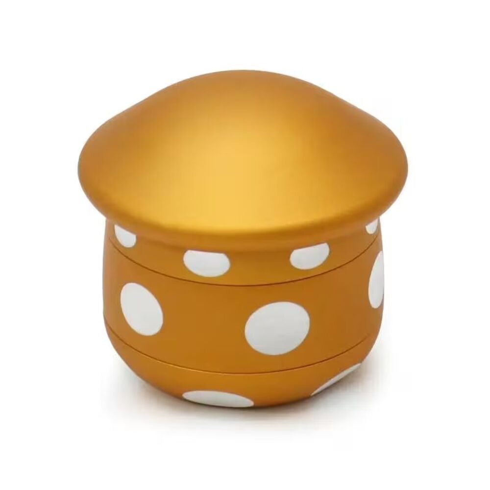 Mushroom Spice Herb Aluminum Grinder Spice 4pc Crusher - 63mm Copper